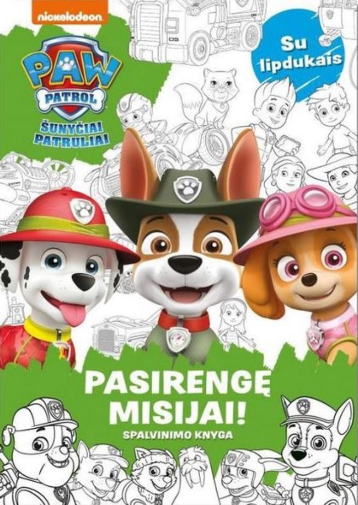 Šunyčiai patruliai. Užduotėlės su lipdukais