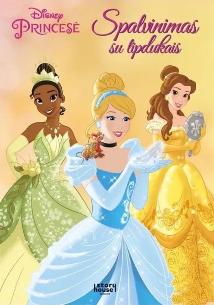 Princesė. Spalvinimas su lipdukais