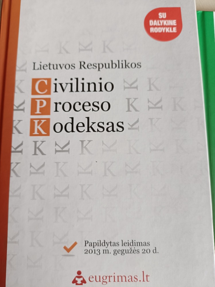 Lietuvos Respublikos civilinio proceso kodeksas 