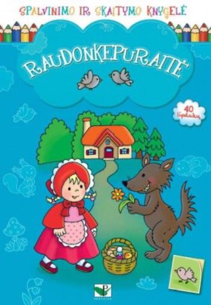 Spalvinimo ir skaitymo knygelė. Raudonkepuraitė
