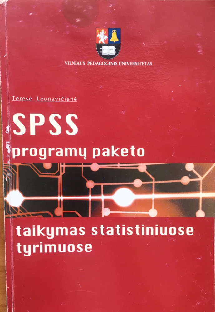 SPSS programų paketo taikymas statistiniuose tyrimuose 
