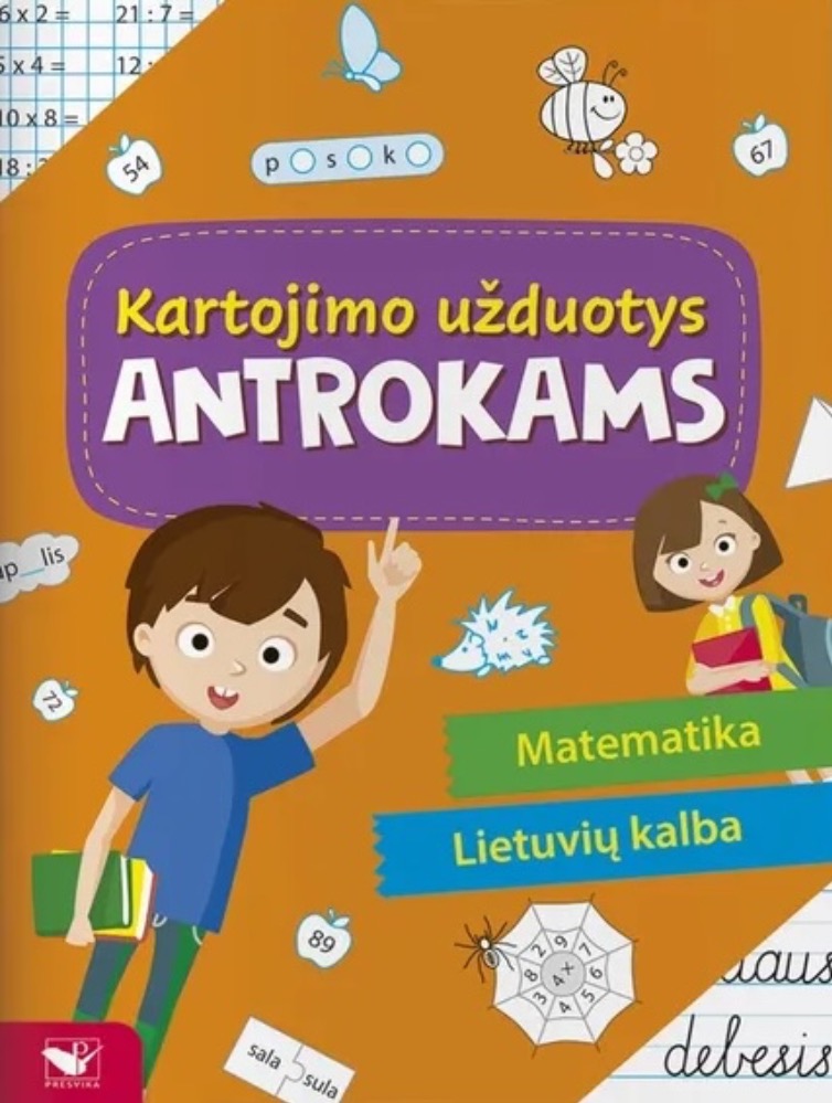 Kartojimo užduotys antrokams. Matematika. Lietuvių kalba