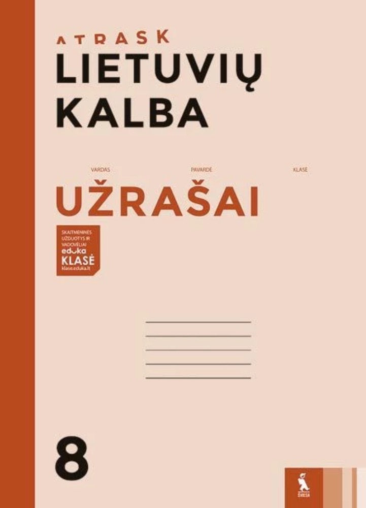 Lietuvių kalba. Užrašai 8 klasei (serija „Atrask“)