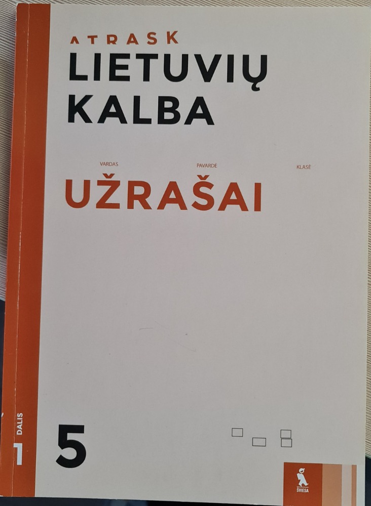 Lietuvių kalba užrašai 5 klase 1 dalis