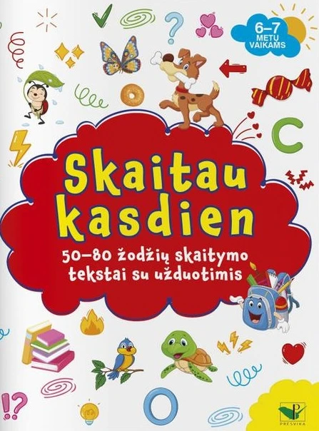 Skaitau kasdien. 50–80 žodžių skaitymo tekstai su užduotimis