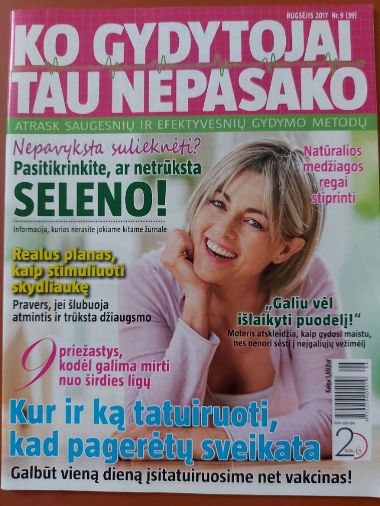 Ko gydytojai tau nepasako 2017 rugsėjis