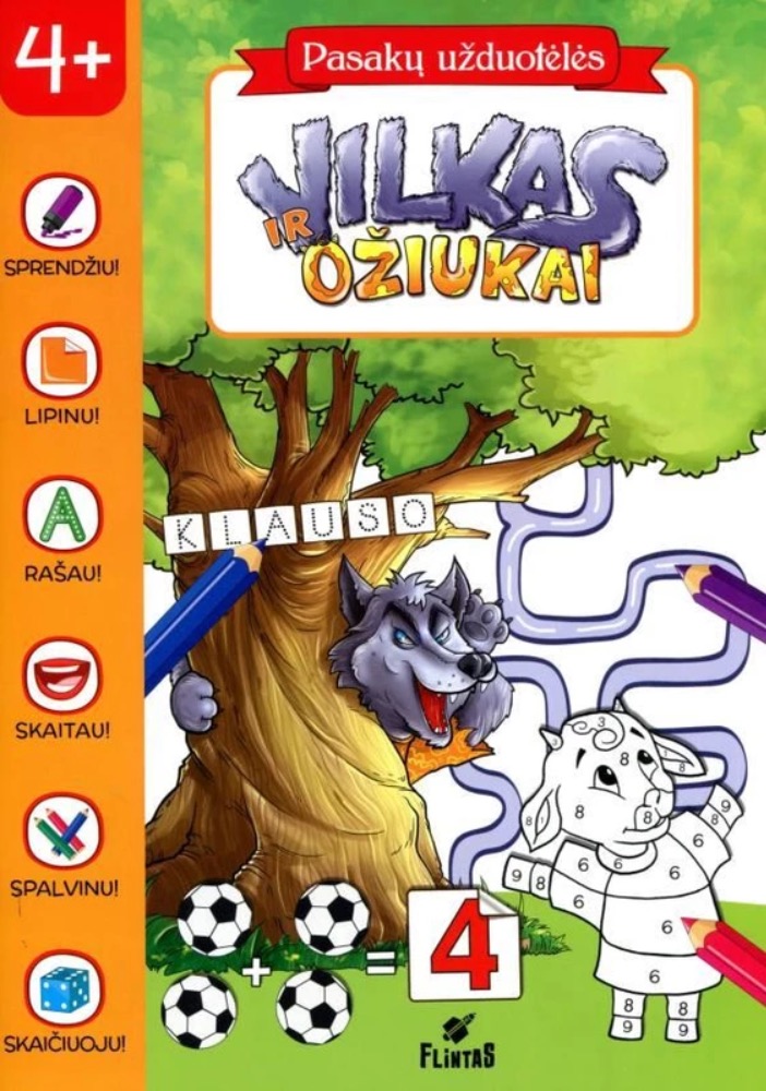 Vilkas ir ožiukai. Pasakų užduotėlės