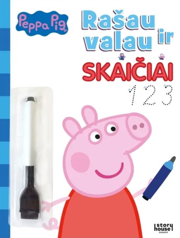 Kiaulytė Pepa. Skaičiai. Rašau ir valau