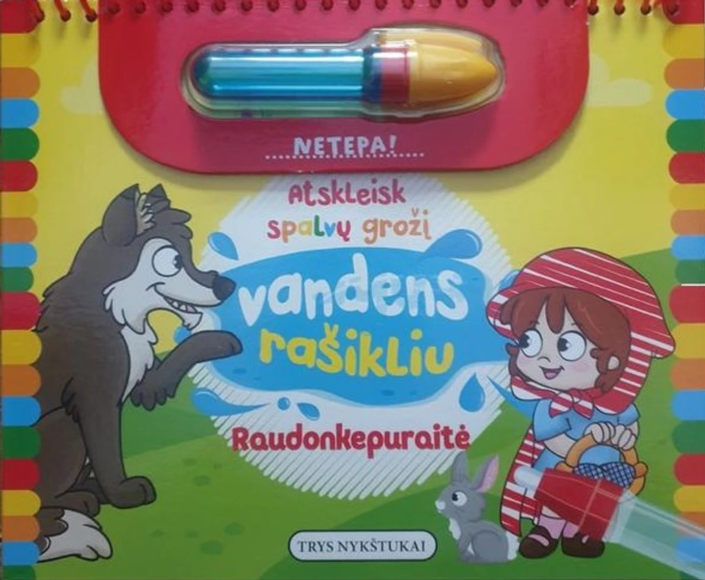 Raudonkepuraitė. Atskleisk spalvų grožį vandens rašikliu