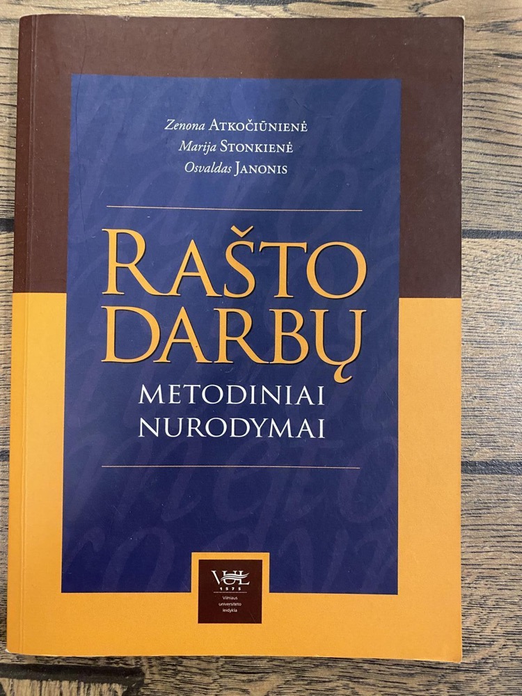 Rašto darbų metodiniai nurodymai