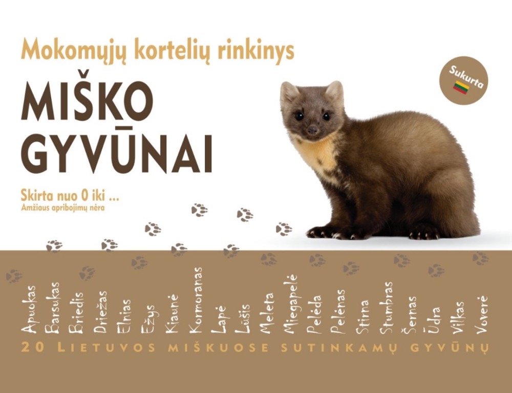 Mokomosios kortelės „Miško gyvūnai“