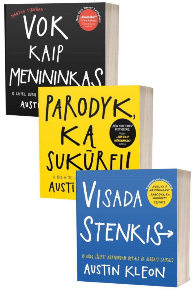 Rinkinys VISADA STENKIS! + PARODYK KĄ SUKŪREI! + VOK KAIP MENININKAS