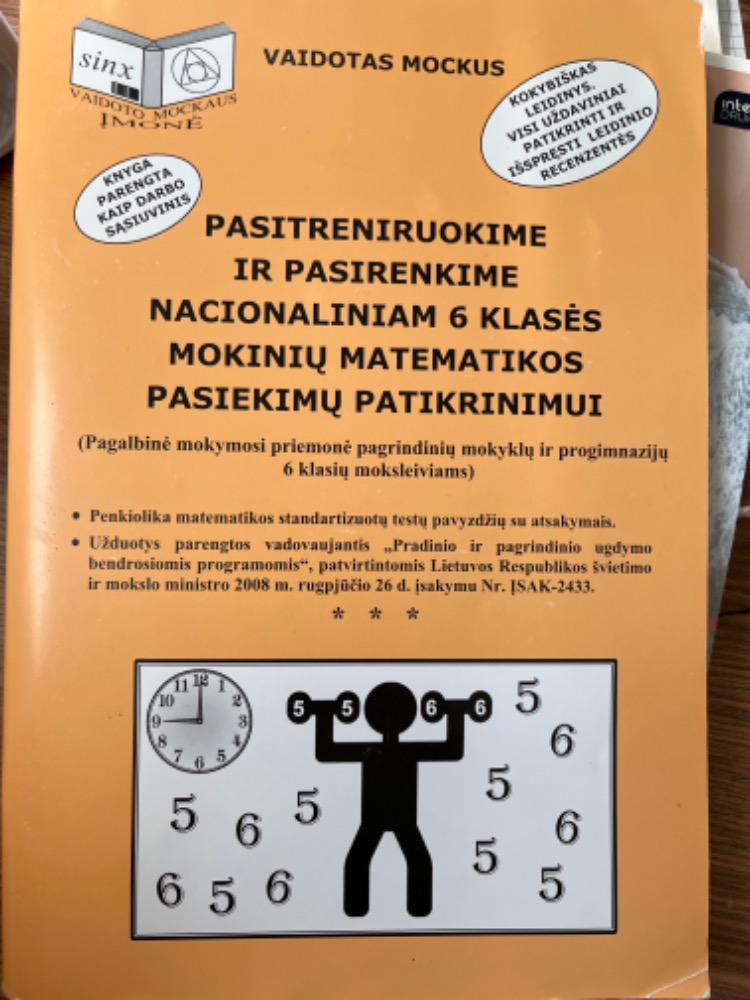 Pasitreniruokime ir pasirenkime nacionaliniam 6 klasės mokinių matematikos pasiekimų patikrinimui 