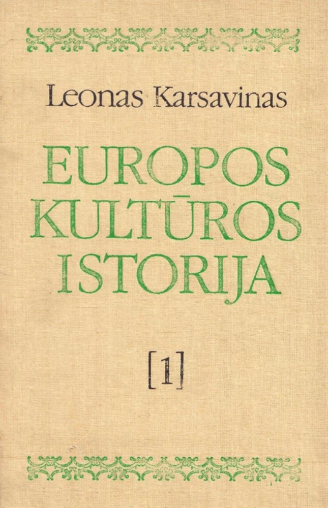 Europos kultūros istorija. 1 dalis