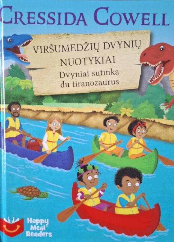 Viršumedžių dvynių nuotykiai. Dvyniai sutinka du tirazaurus