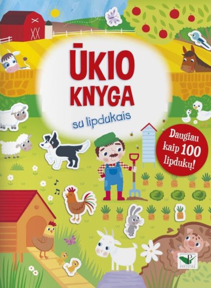 Ūkio knyga su lipdukais. Daugiau kaip 100 lipdukų!
