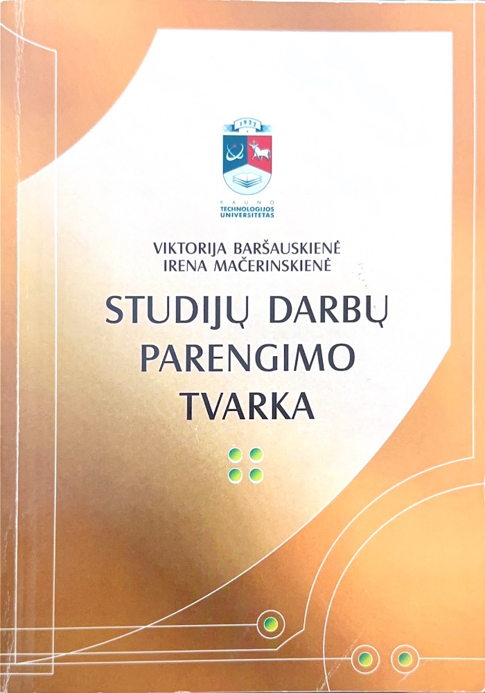 Studijų darbų parengimo tvarka