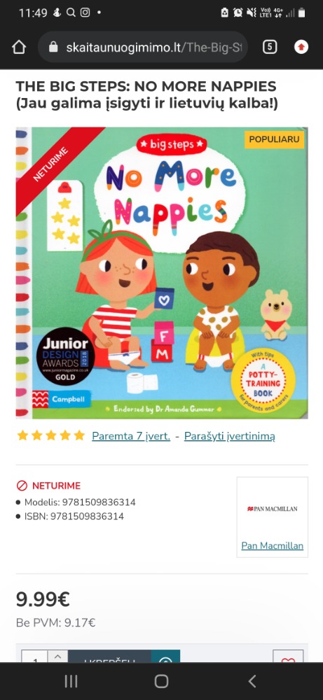 No more nappies