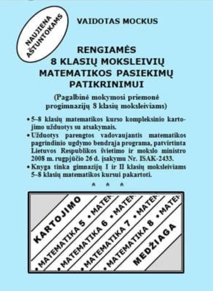 Rengiamės 8 klasių moksleivių matematikos pasiekimų patikrinimui