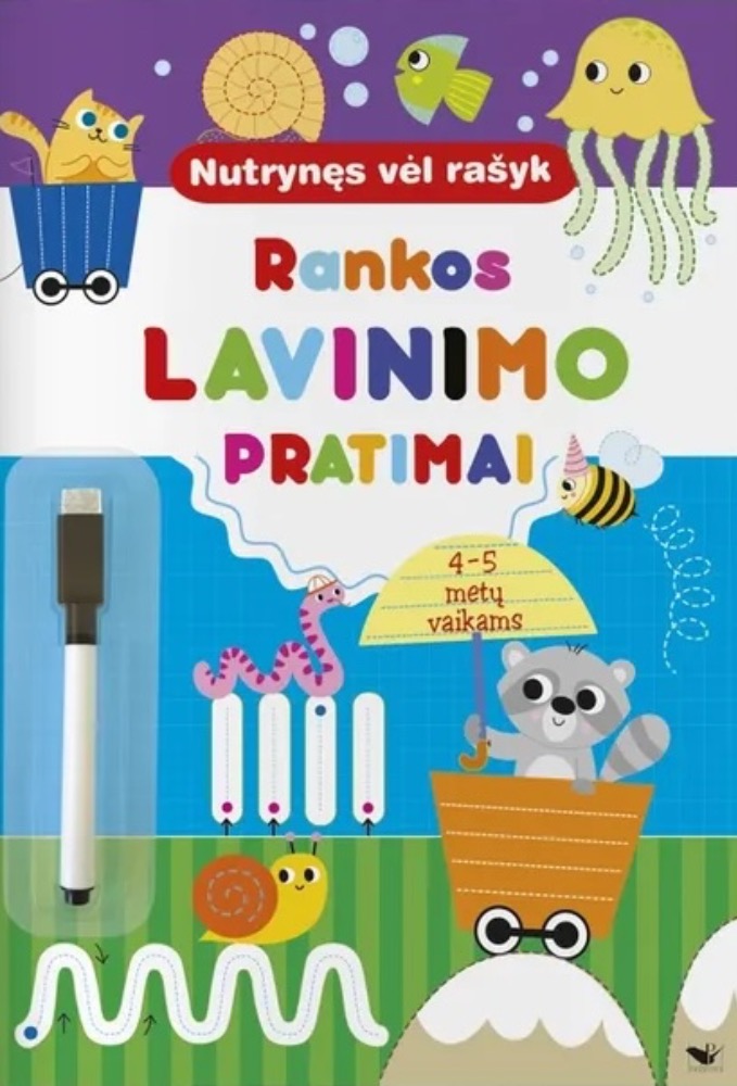 Rankos lavinimo pratimai 4–5 metų vaikams su flomasteriu