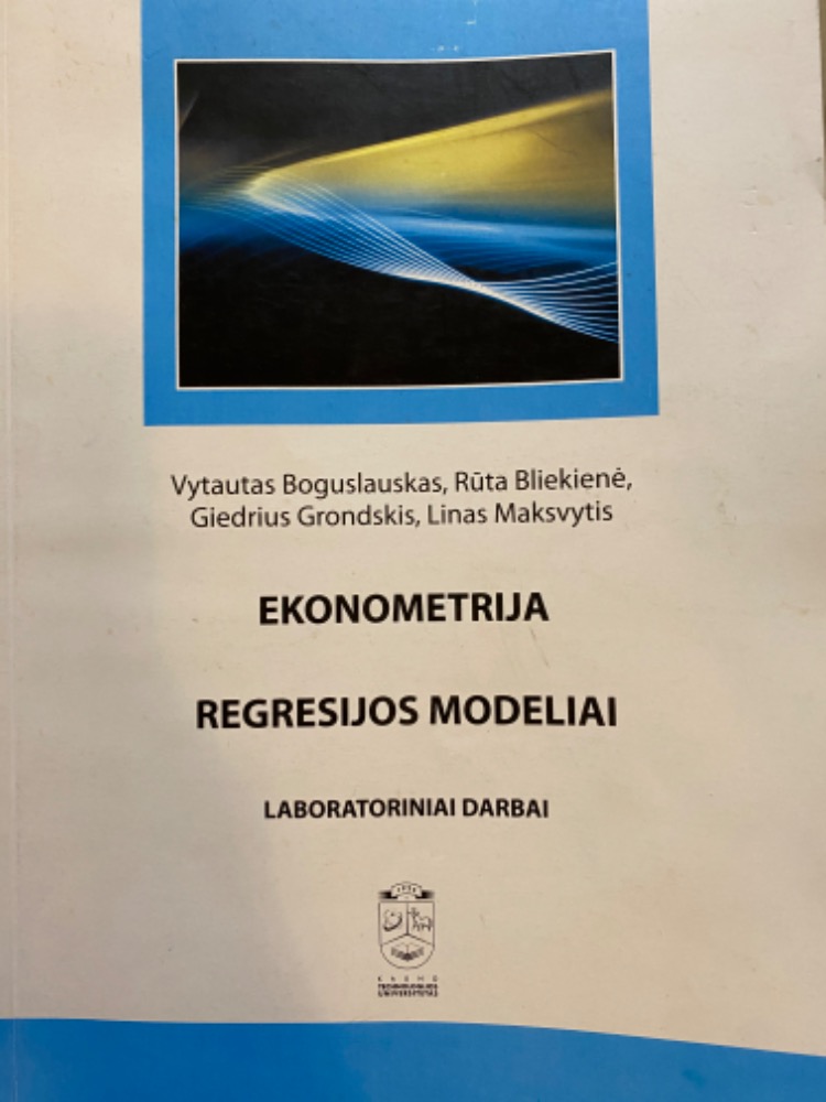 Ekonometrija. Regresijos modeliai