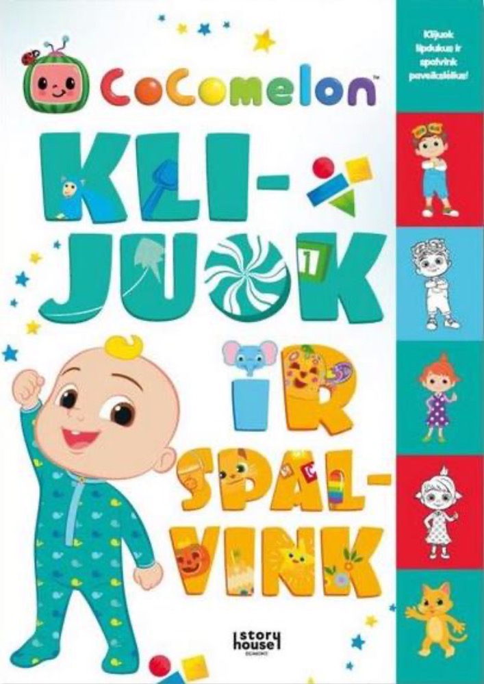 Cocomelon. Spalvinimas su lipdukais