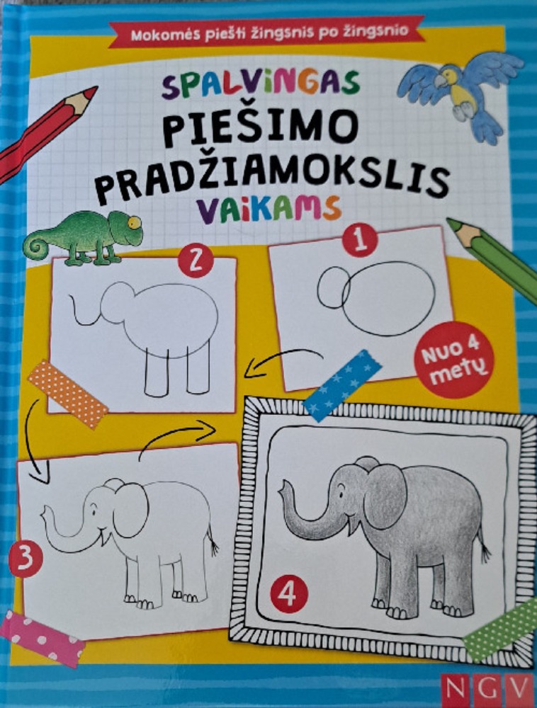 Spalvingas Piešimo Pradžiamokslis Vaikams