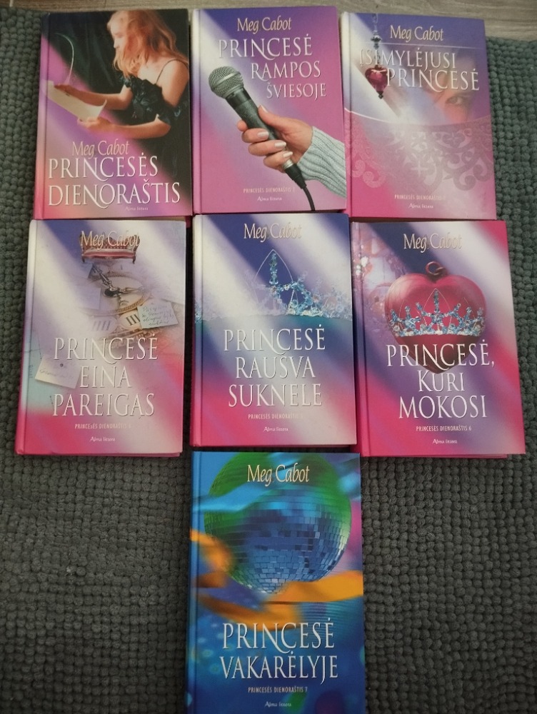 Rinkinys princesės dienoraštis 7 knygos