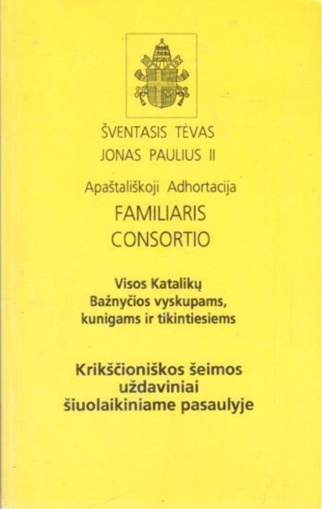 Apaštališkoji Adhortacija. Familiaris Consortio