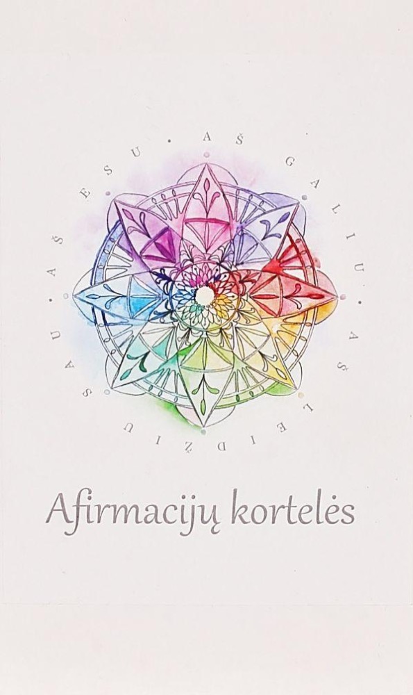 Afirmacijų kortelės su knygele