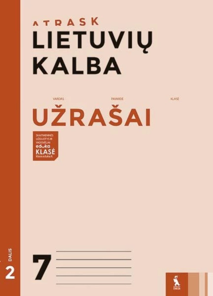Lietuvių kalba. Užrašai 7 klasei, 2 dalis, serija Atrask