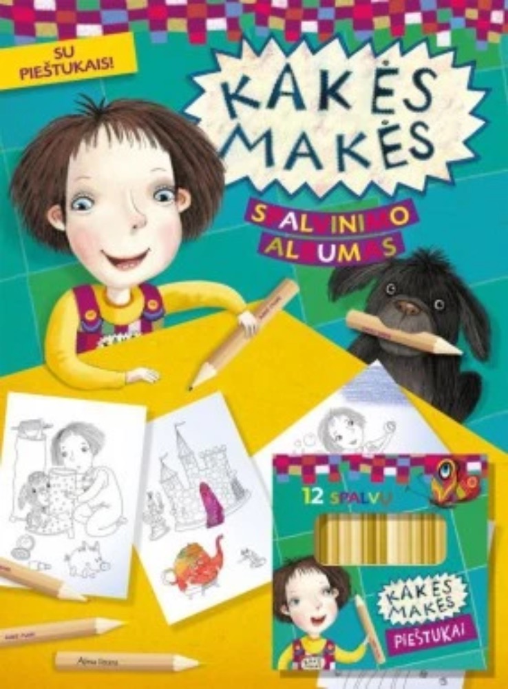 Kakės Makės spalvinimo albumas (su pieštukais)