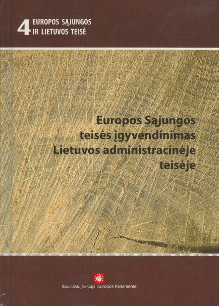 Europos Sąjungos teisės įgyvendinimas Lietuvos administracinėje teisėje