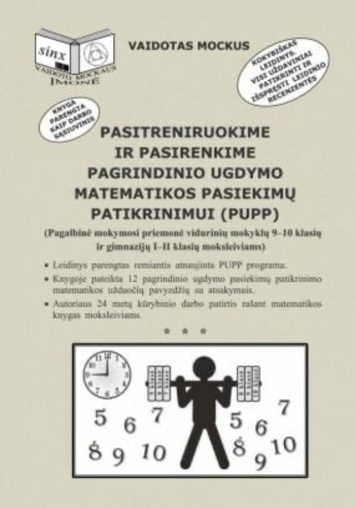 Pasitreniruokime ir pasirenkime pagrindinio ugdymo matematikos pasiekimų patikrinimui (PUPP)