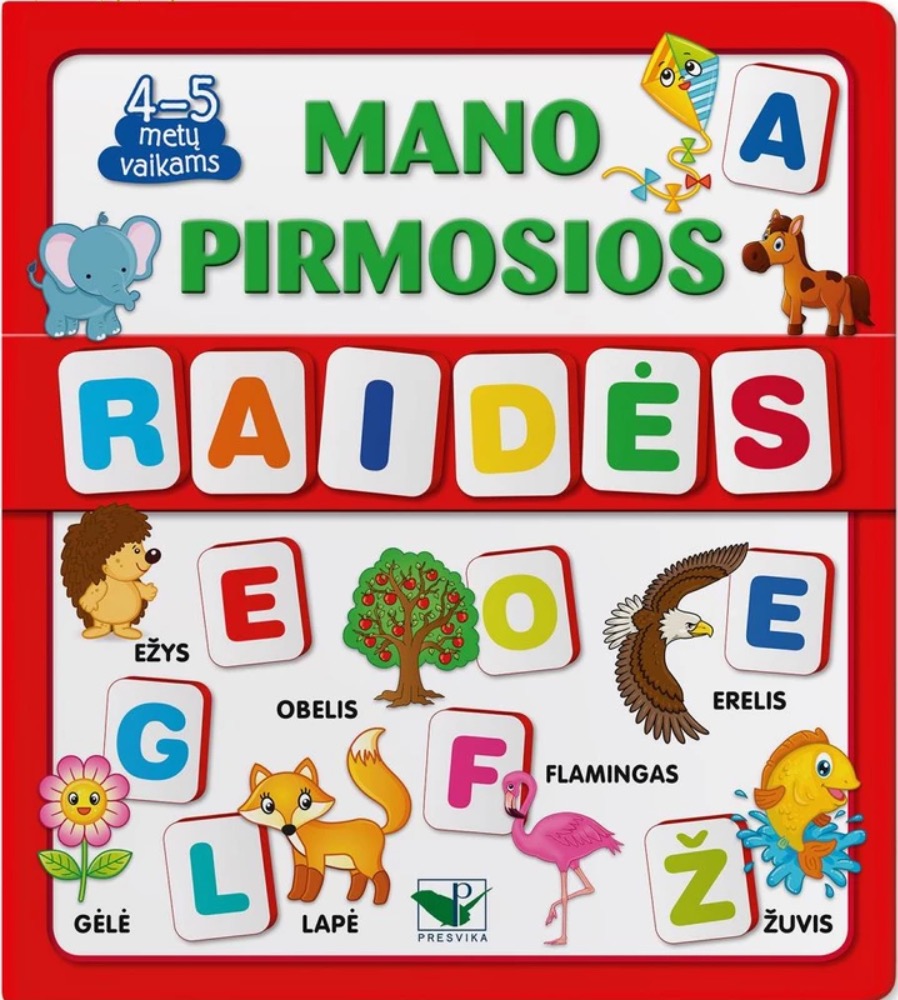 Mano pirmosios raidės (su 64 putplasčio kortelėmis)