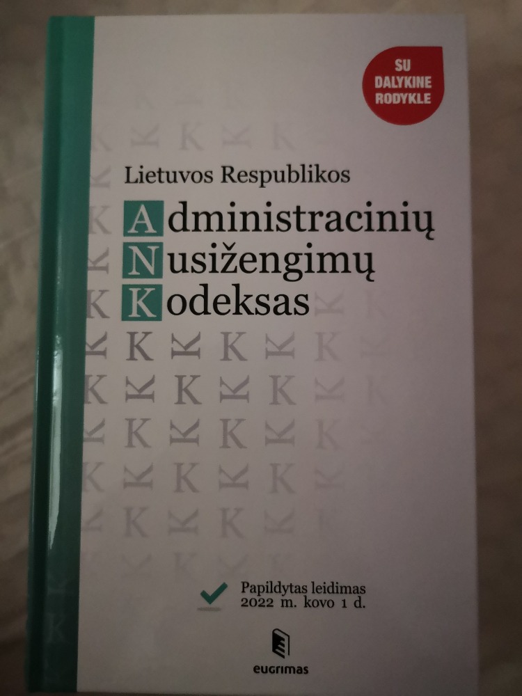 Lietuvos Respublikos administracinių nusižengimų kodeksas 