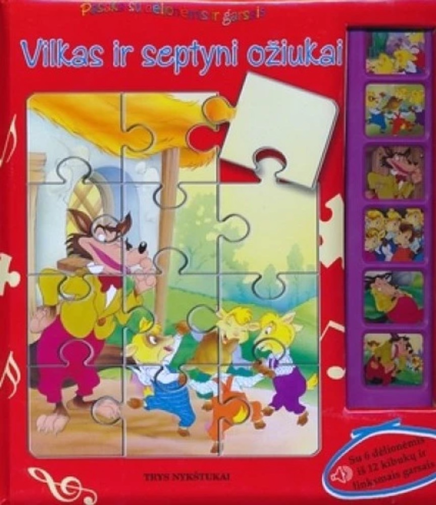 Vilkas ir septyni ožiukai. Pasaka su dėlionėmis ir garsais