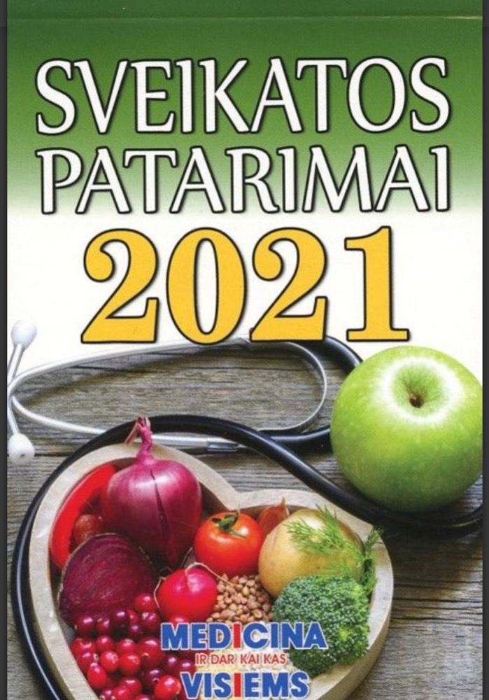 Sveikatos patarimai. Sieninis 2021 m. kalendorius