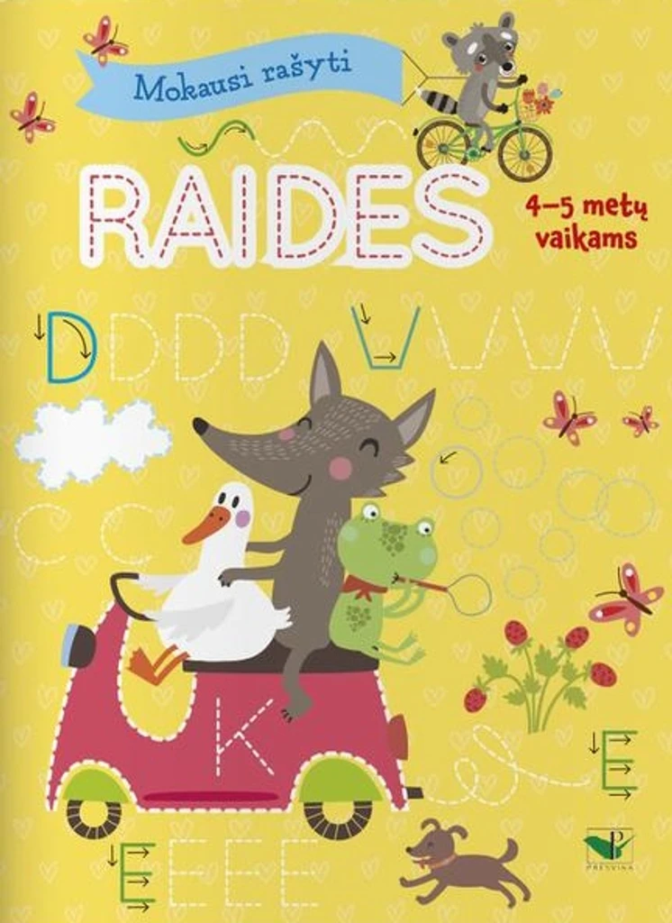 Mokausi rašyti raides 4–5 metų vaikams