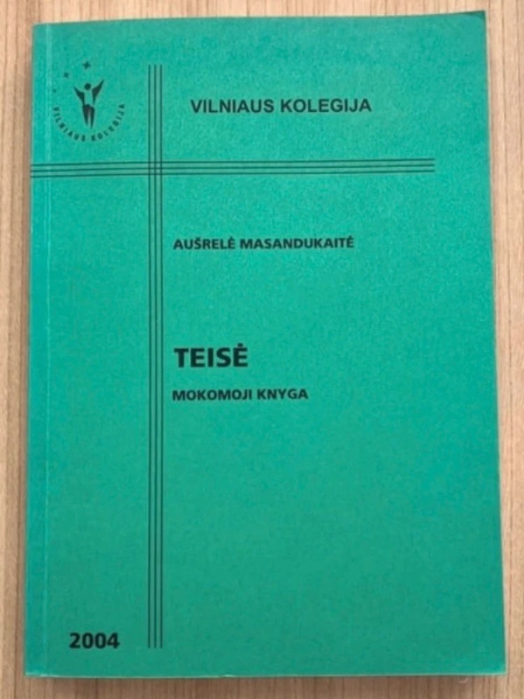Vilniaus Kolegija Teisė Mokomoji knyga
