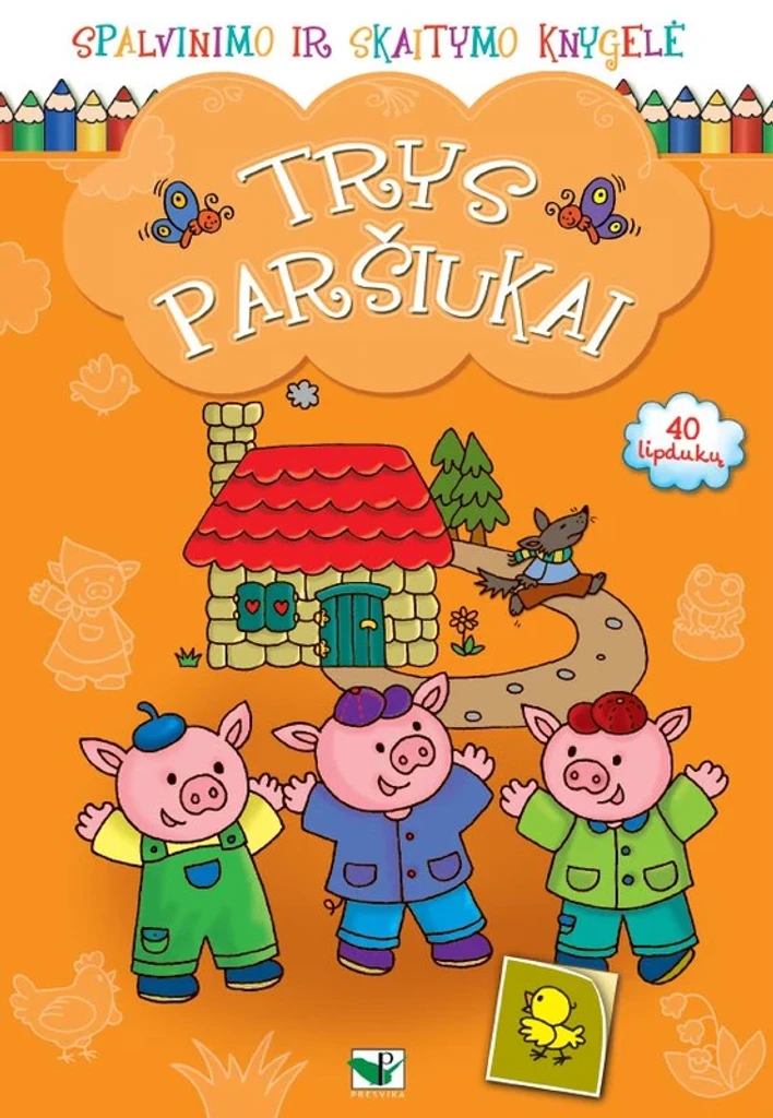 Spalvinimo ir skaitymo knygelė. Trys paršiukai
