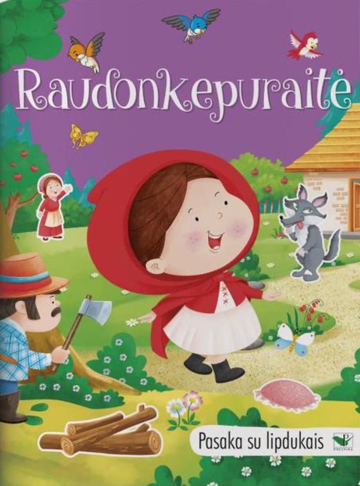 Pasaka su lipdukais. Raudonkepuraitė