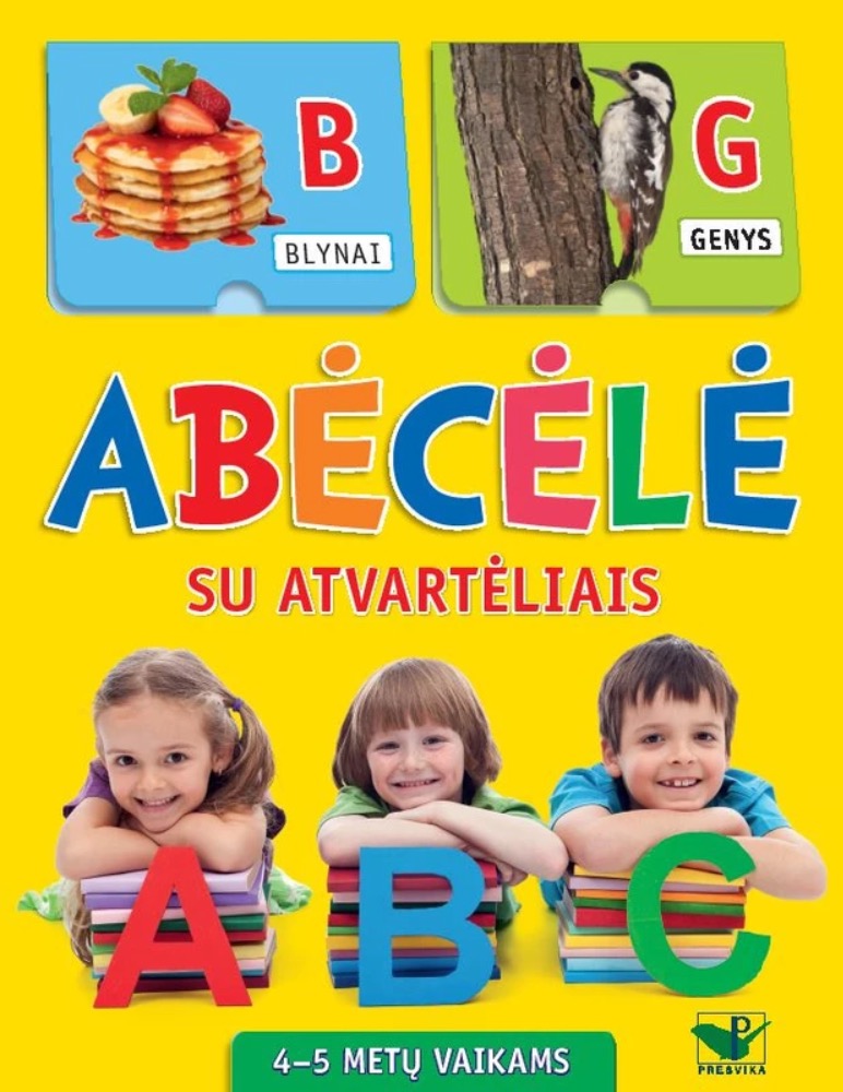 Abėcėlė su atvartėliais 4–5 metų vaikams