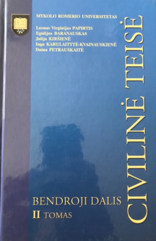 Civilinė teisė. Bendroji dalis. II tomas