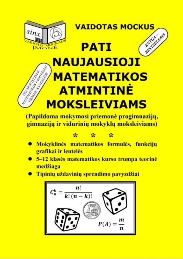 Pati naujausioji matematikos atmintinė moksleiviams 