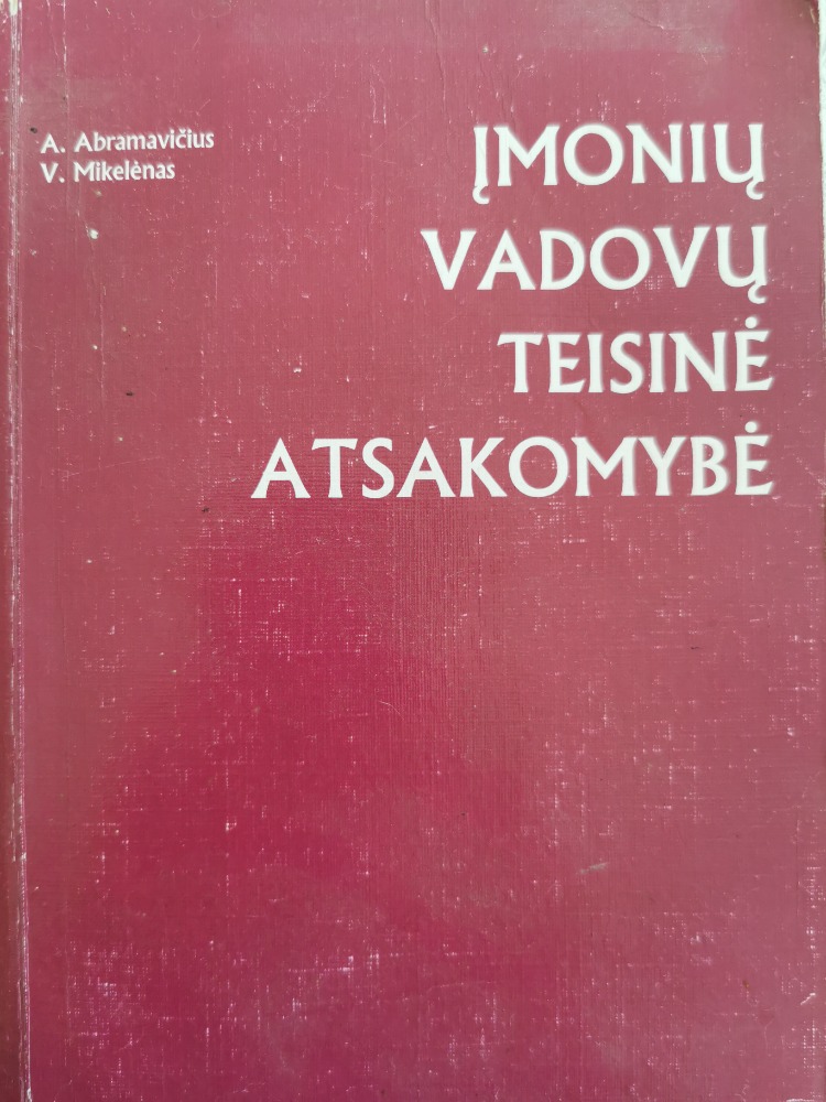 Įmonių vadovų teisinė atsakomybė