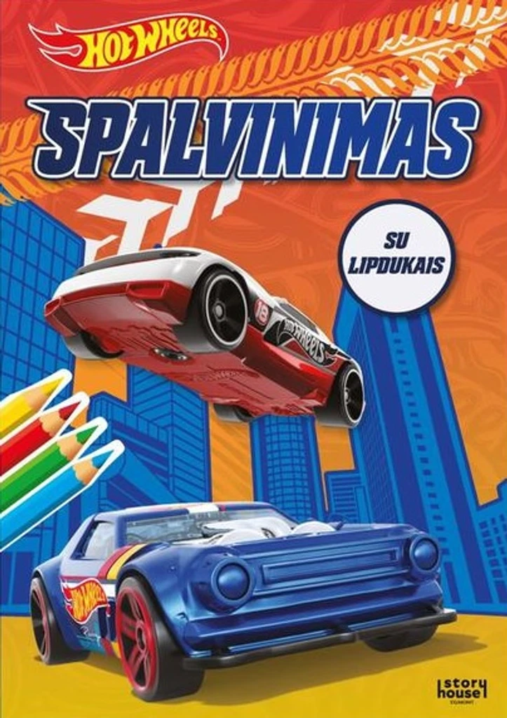 Hot Wheels. Spalvinimas su lipdukais